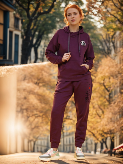 DILLON WOMENS JOGGER SET ELDERBERRY