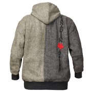 WINDERMERE BLENDED WOOL HOODY - CHARCOAL OLIVE - UNISEX - Image 3